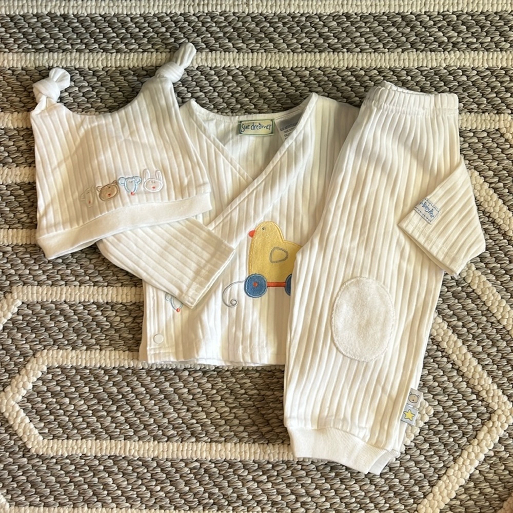 6-9M Sue Dreamer vintage inspired baby matching set